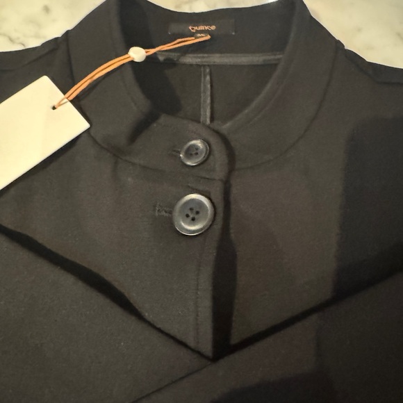 Quince | Women’s | Black Mandarin Collar | Button Front Jacket Blazer | XL | NWT - Picture 8 of 10